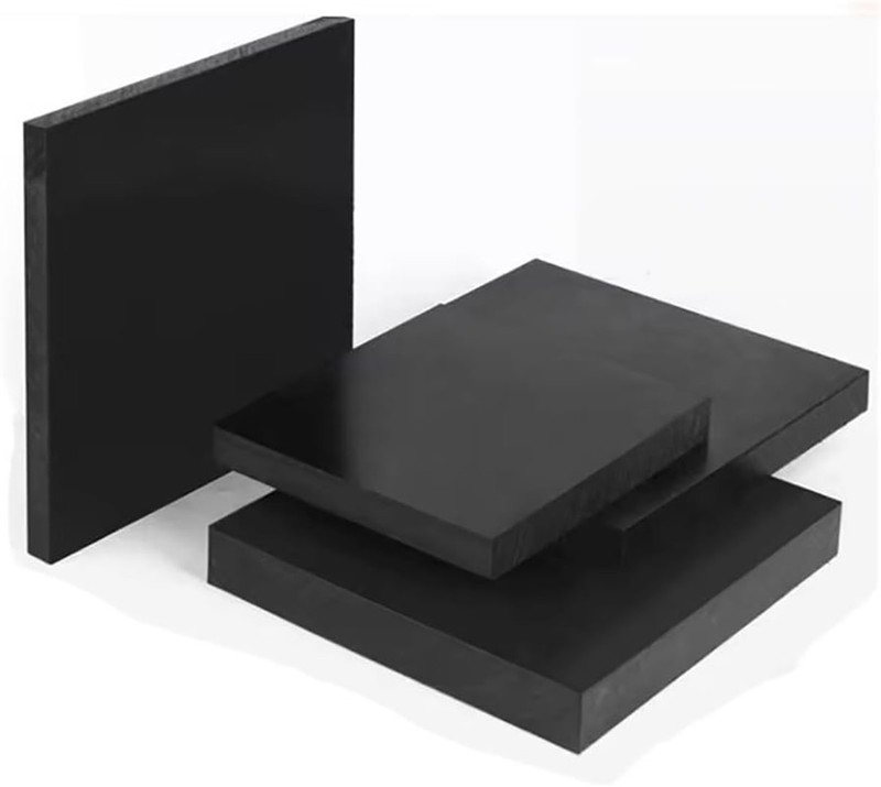 PP Polypropylene Black Plastic Flat Board Plate PVC Engineering Sheet Thick 10mm gallery