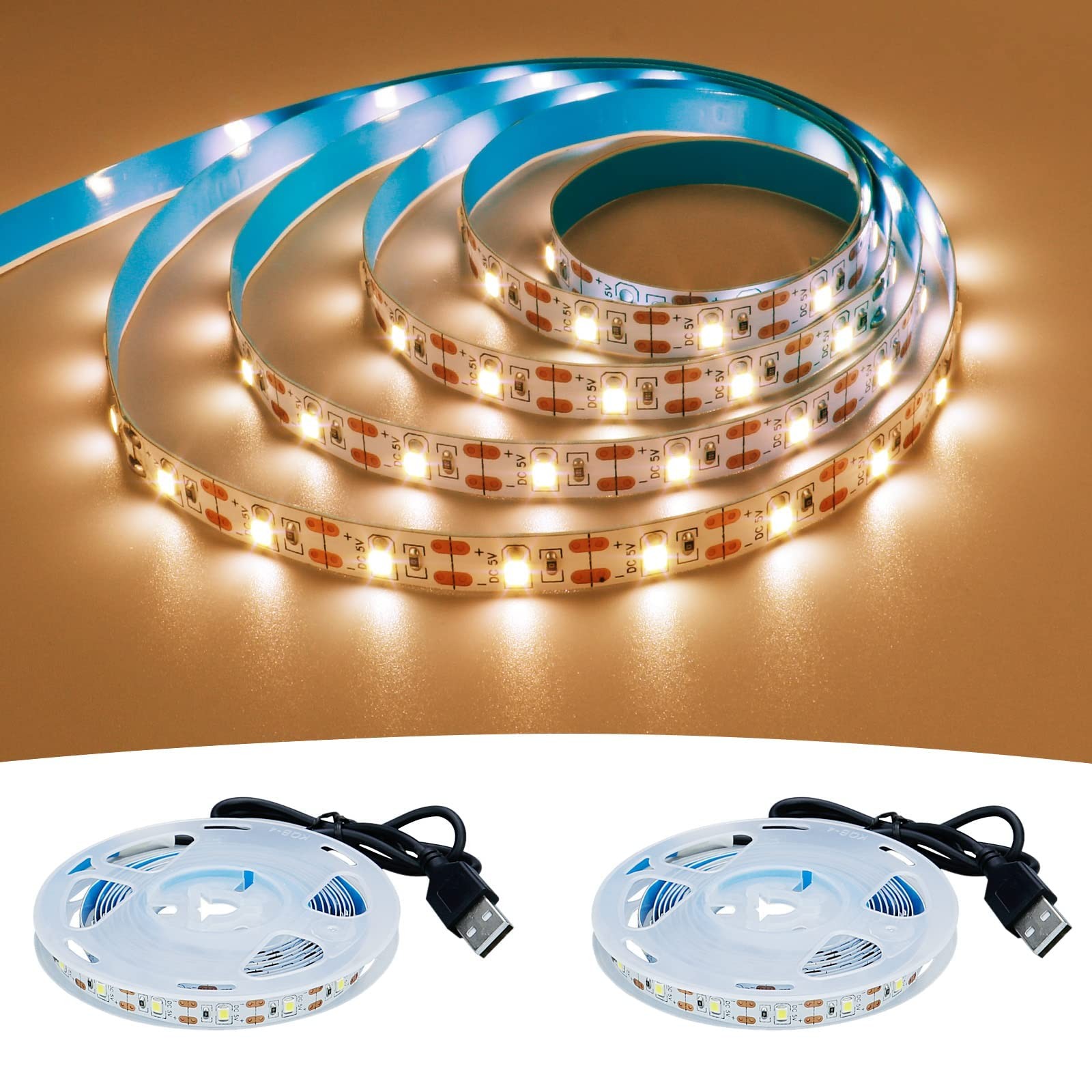 USB LED Strip Light Warm White 3000K 5V USB Powered 13.12ft/4M 240LEDs Flexib. gallery