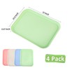 Multicolor Plastic Serving Tray 4 Pack 8.66x12 Inch Rectangular Heavy Duty gallery