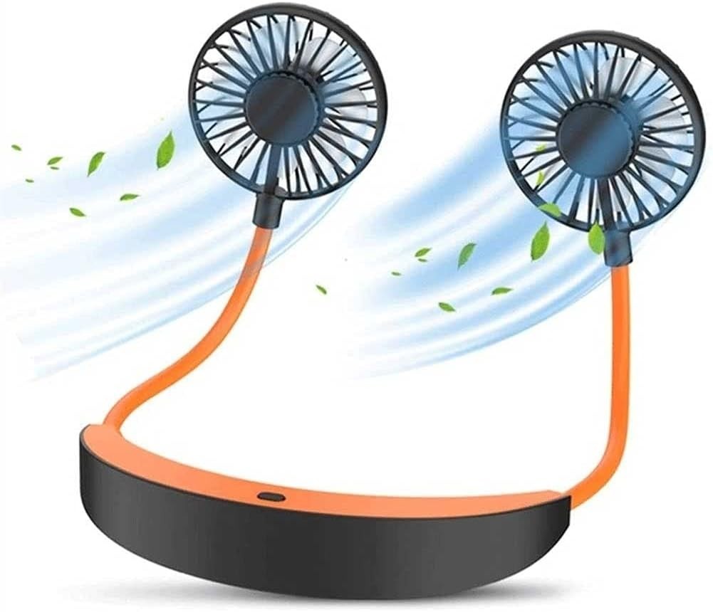 2Pack Neck Fan Hands Free USB Rechargeable 5200mAh 3 Speed 360° gallery