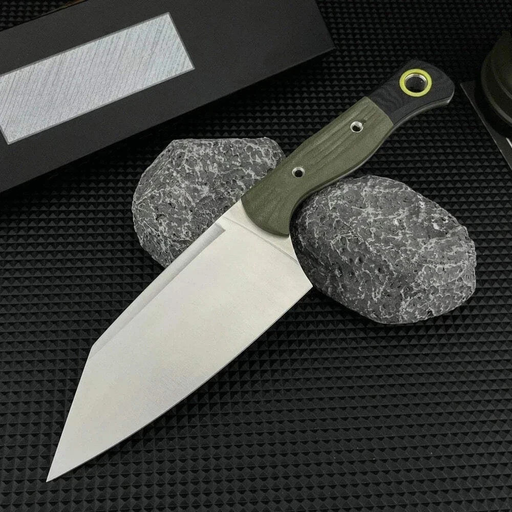 4010 Station Style Kitchen Chef Knife Fixed Blade D2 Steel G10 Handle Hunting 6" gallery