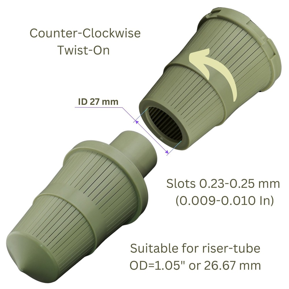 Set: Cone Bottom Top Distributor Basket Strainer for Water Softener ✅+Riser tube