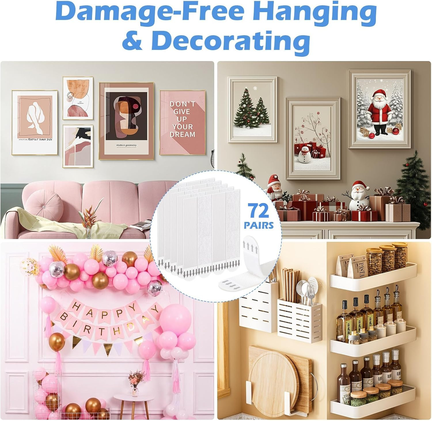 Command Picture Hanging Strips 36 Pairs (72 Strips) Removable Adhesive Hook and gallery
