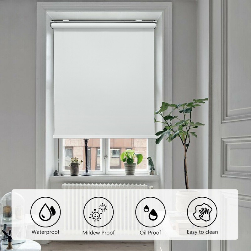 44"x72" Cordless Light Through Roller Shades Window Blinds Waterproof Insulated gallery