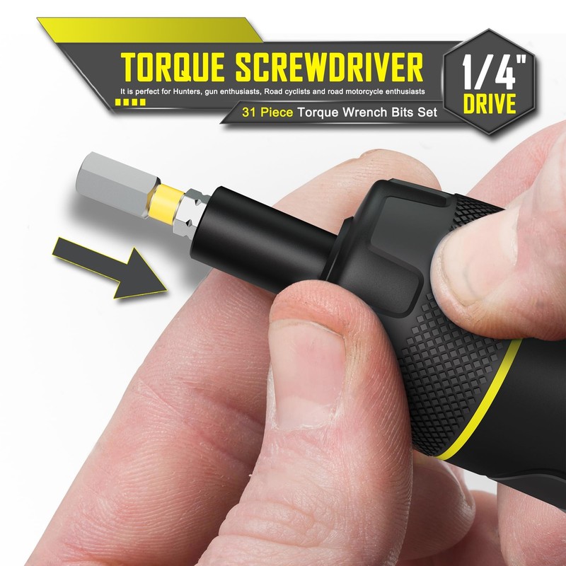 Torque Screwdriver Set 1080 Inch Pounds Lbs 31 Piece 1/4" Drive Torque Screwdriv gallery