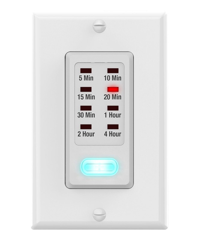 Fosmon In Wall Switch Gang Countdown Programmable Timer Auto Bathroom Fan Light gallery