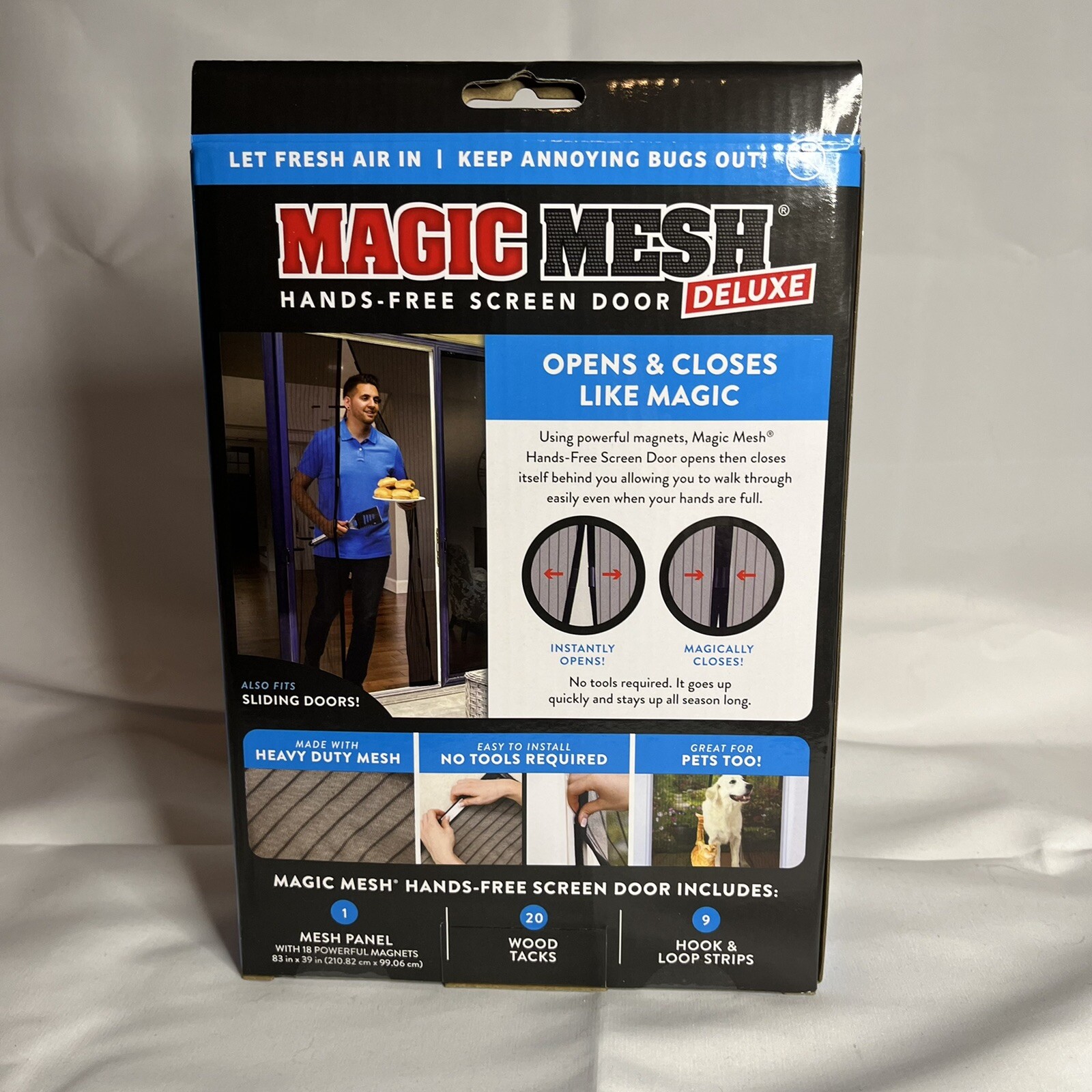 Magic Mesh Hands-Free Magnetic Screen Door DELUXE 83in x 39in  gallery
