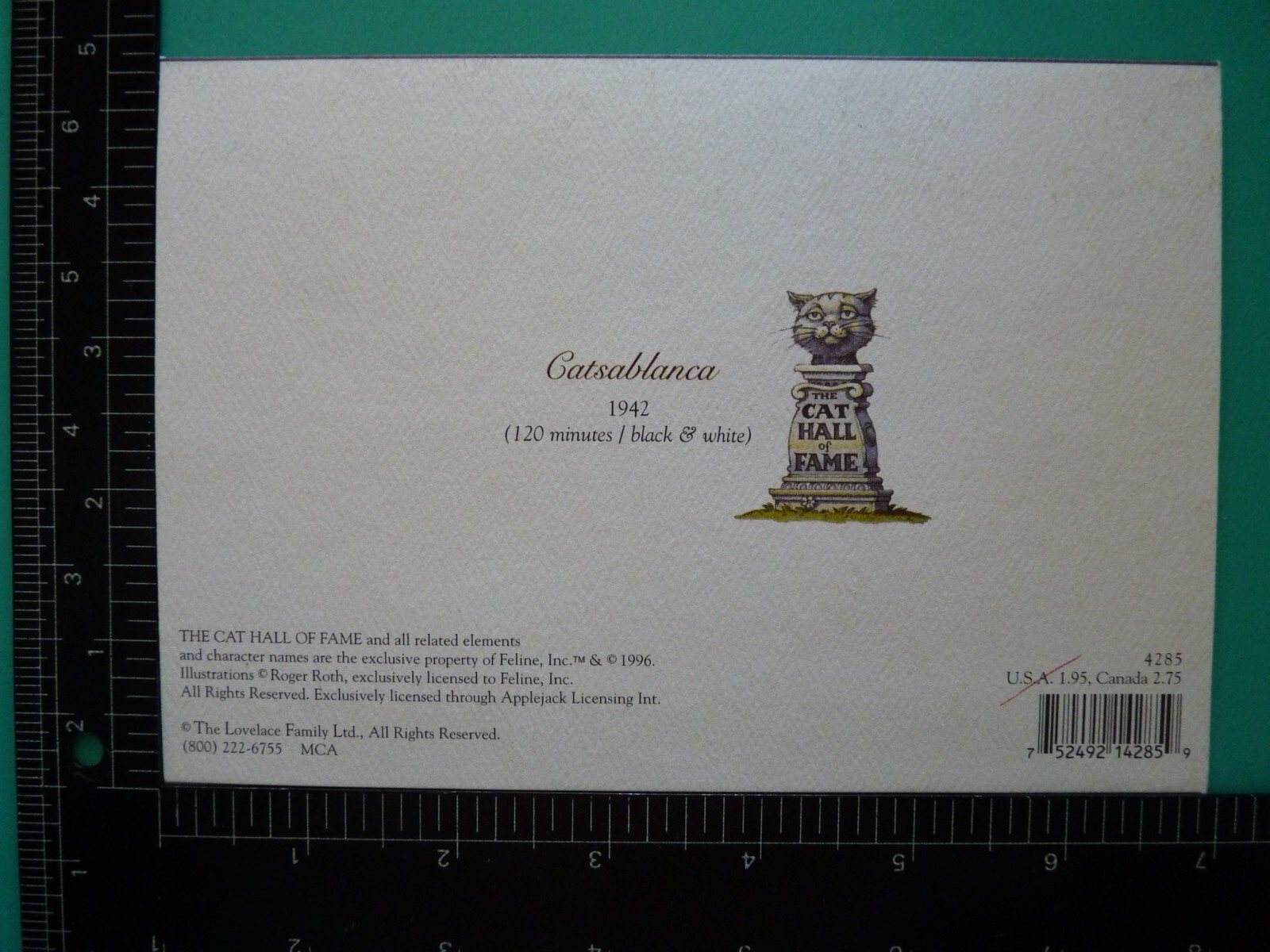 Any Occasion Greeting Card For Anyone CATSABLANCA -Cat Humor gallery