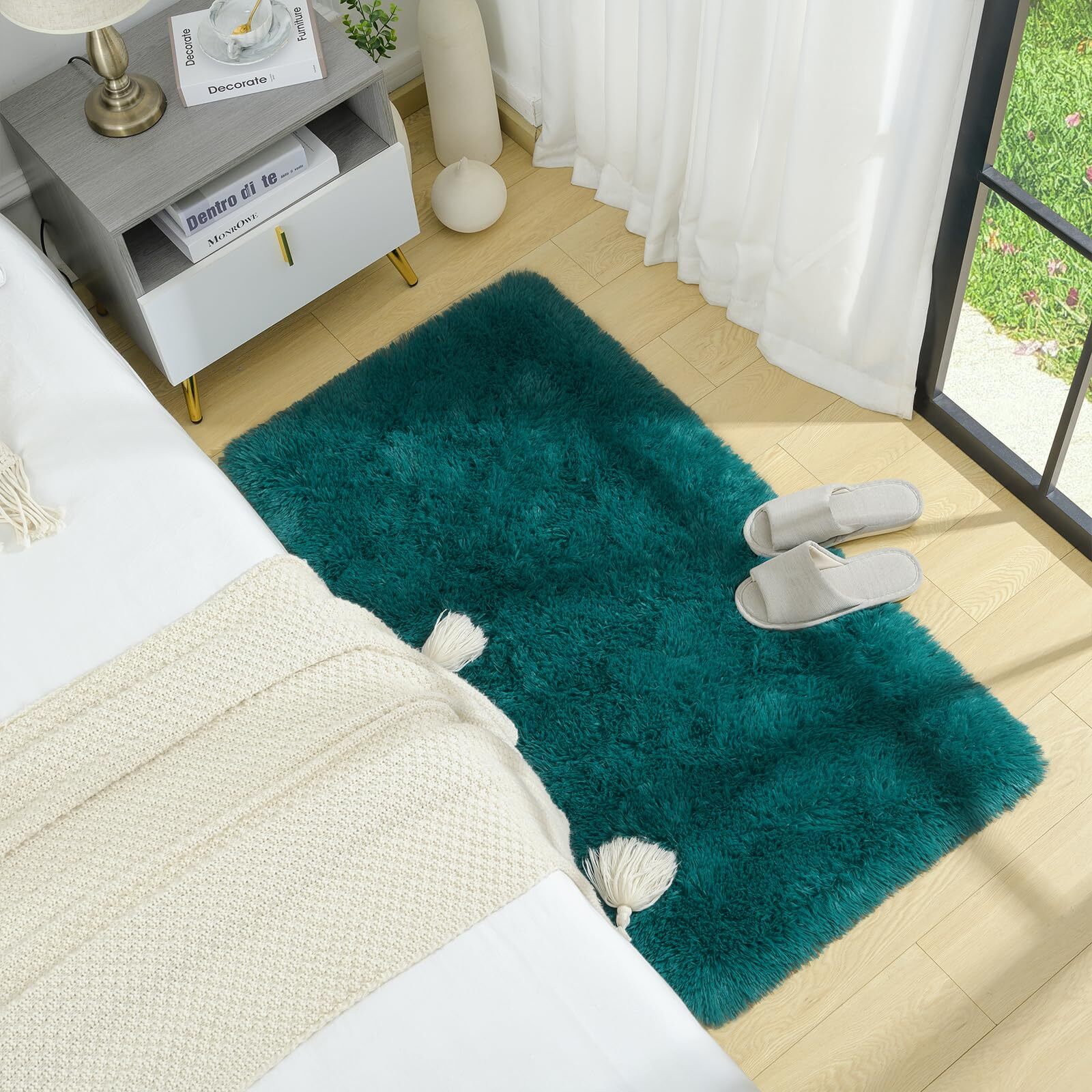 Teal Green Runner Rug 2x4 Hallway Runners Non Slip Runner Rugs for Entryway K... gallery