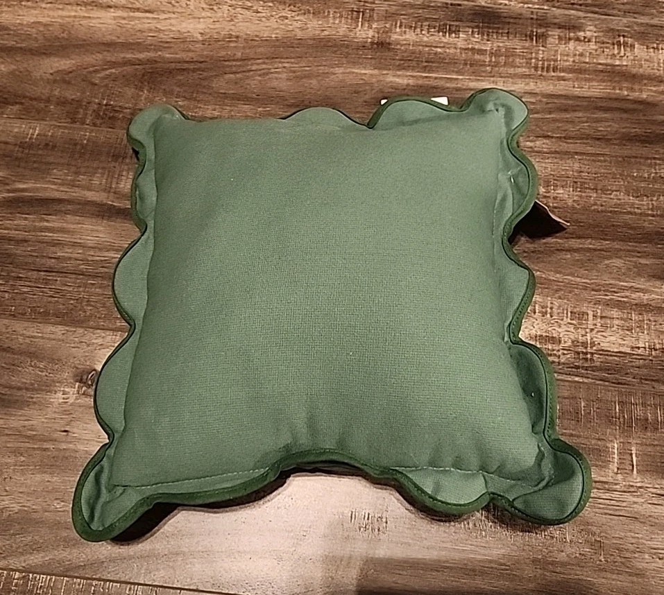 Green Square With Simple Ruffle Pillow Target Bullseye Playground BNWT gallery