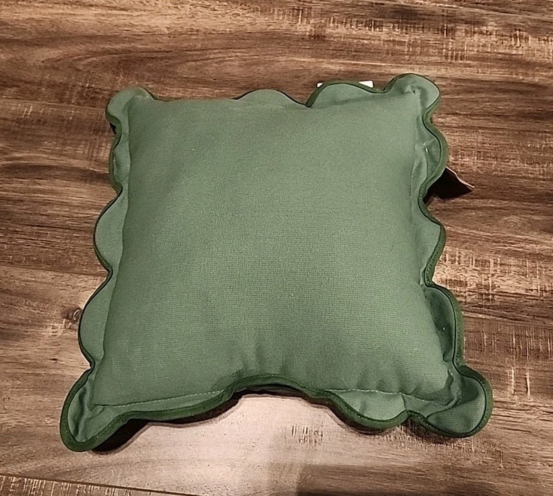 Green Square With Simple Ruffle Pillow Target Bullseye Playground BNWT gallery