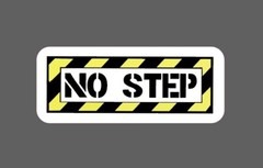 No Step Sticker Caution Warning Waterproof – Buy Any 4 For $1.75 Each Storewide!