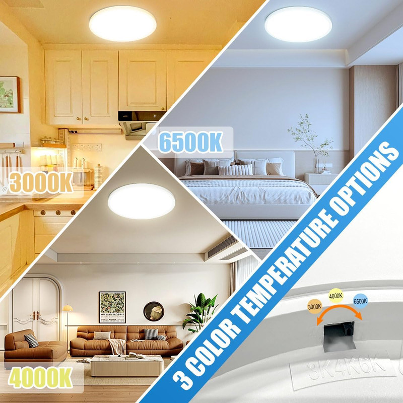 LED Flush Mount Ceiling Light 4-Pack, 18 Inch Thin round Flat Panel Light 36W 46 gallery