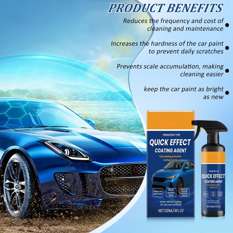 Quick Effect Car Coating Spray 2 Pack, Waterless Wash Polish, Paint Protection gallery