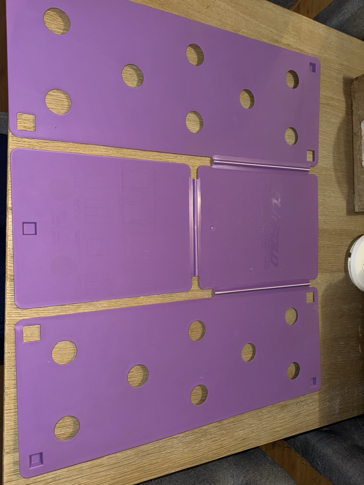 FlipFold Purple Plastic Clothes Folder Travel Friendly Laundry Tool gallery