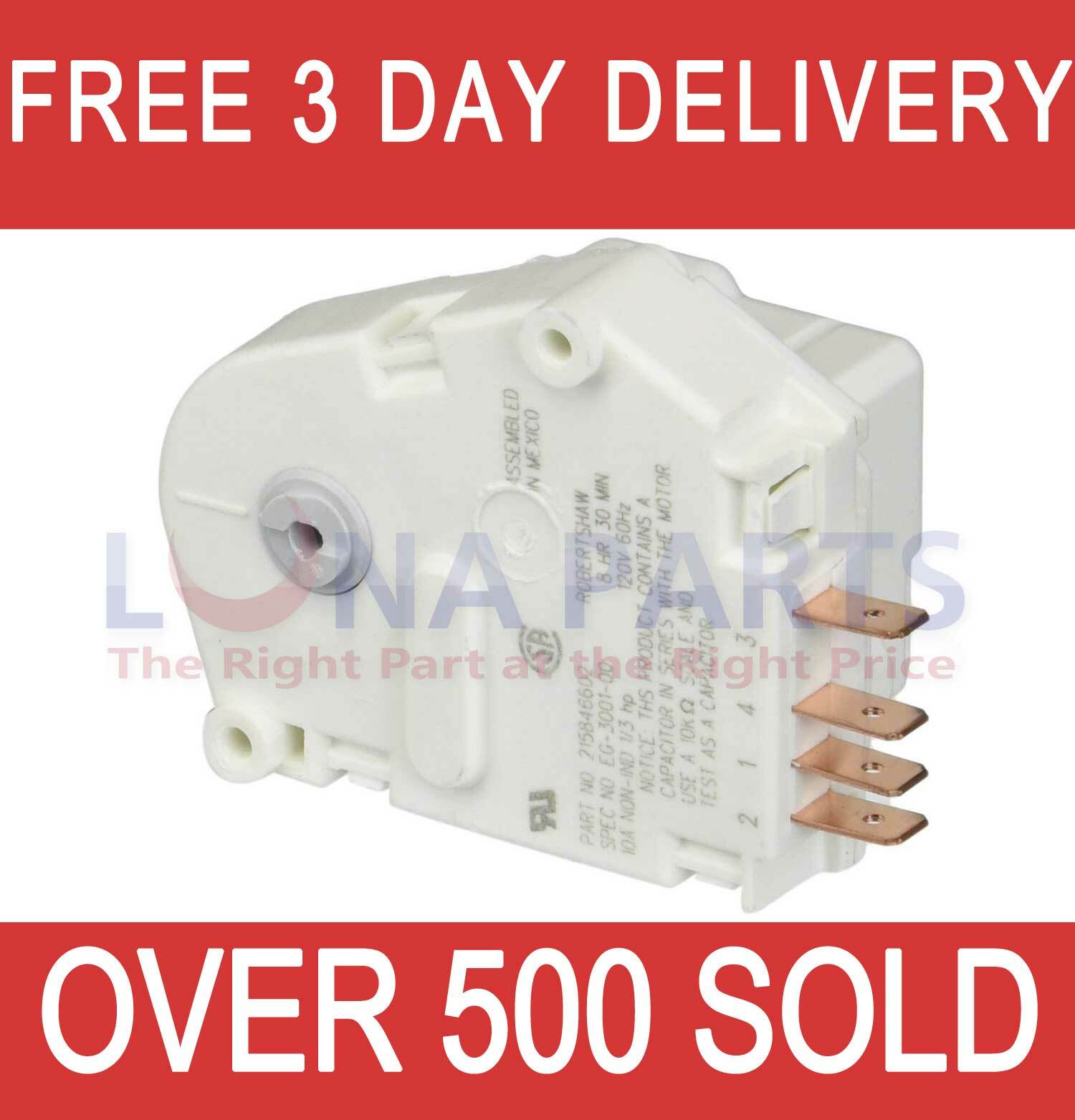 Defrost Timer for Frigidaire Refrigerator 215846602 AP2111929 PS423801 gallery