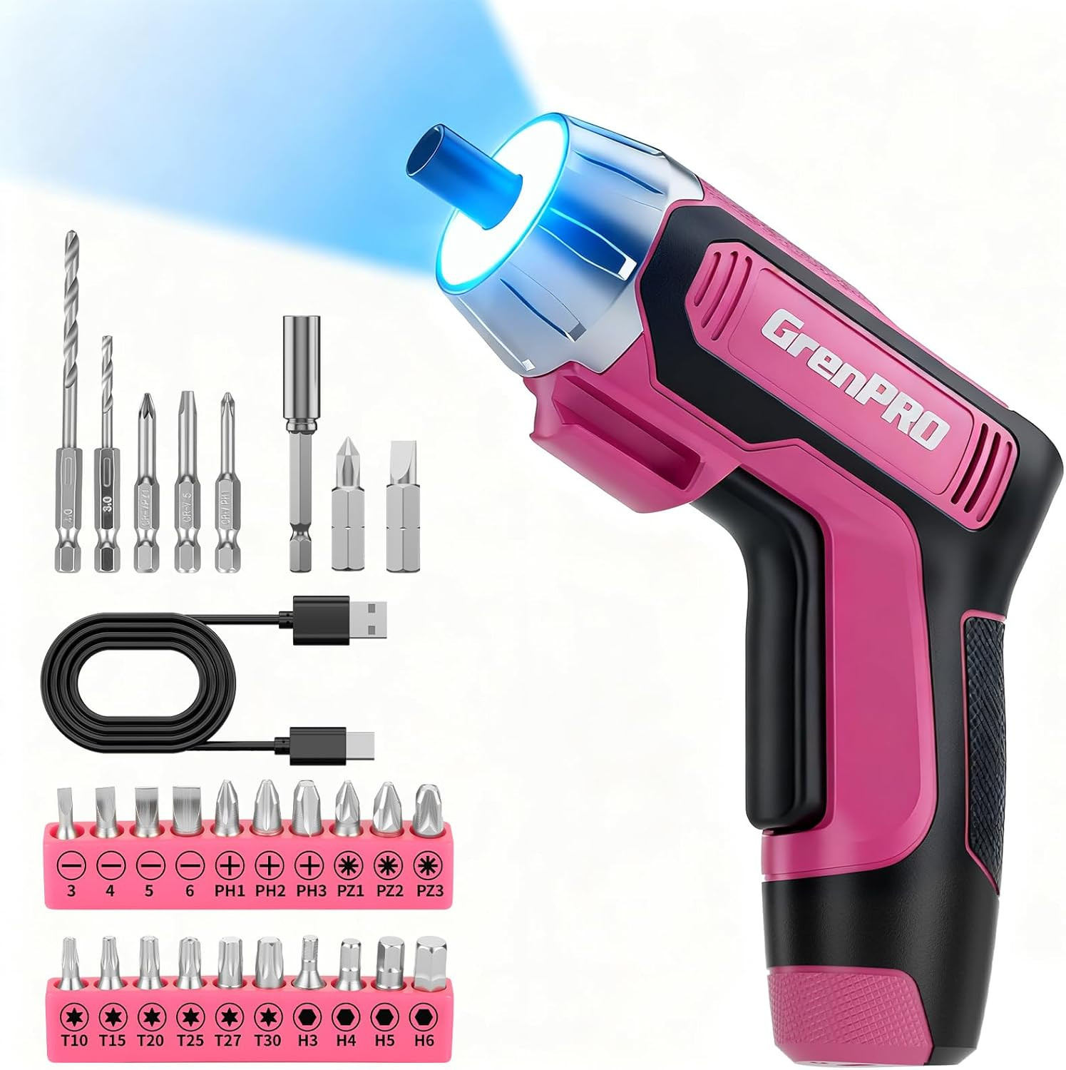 4V Electric Screwdriver Rechargeable 29Pcs, Cordless Screwdriver, USB Small Powe gallery