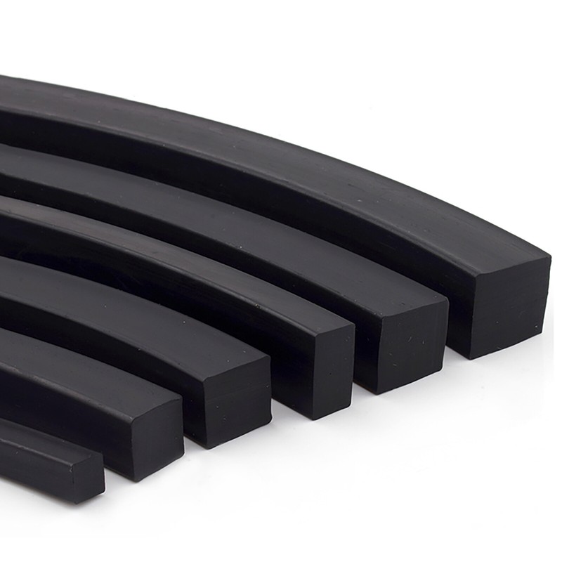 Solid Black Nitrile NBR Rubber Strip - Various Lengths, Widths And Thicknesses gallery