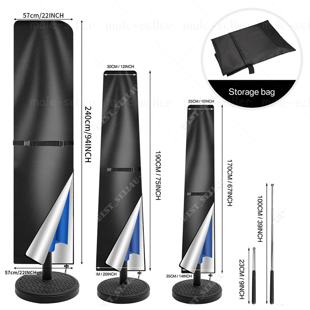 Patio Outdoor Umbrella Protective Canopy Parasol Cover fit 6' 8' 9' 11'FT Market gallery