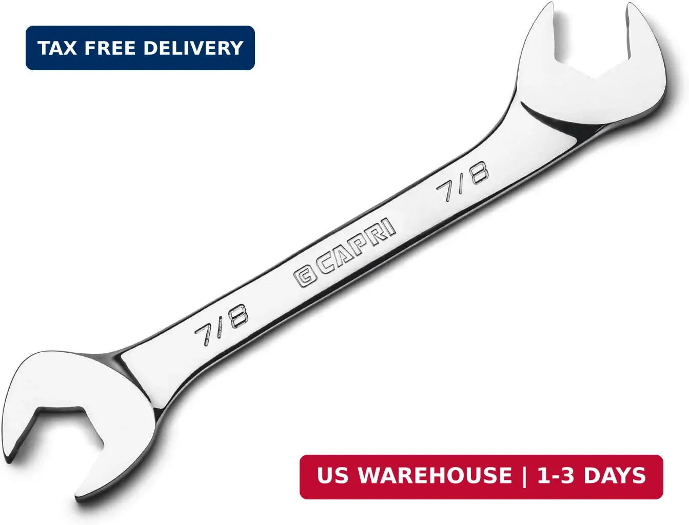 Capri Tools 7/8 in. Angle Open End Wrench, 30° and 60° angles, SAE gallery