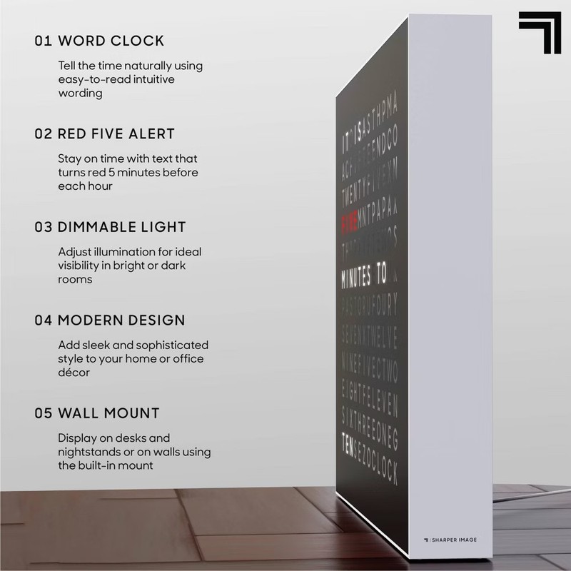Sharper Image LED Word Clock Pro gallery