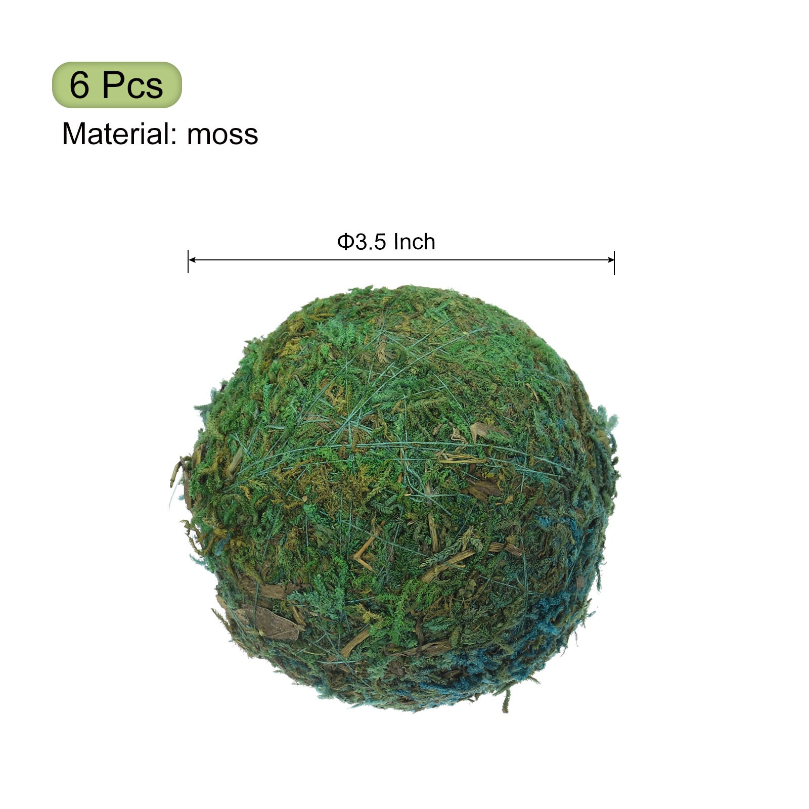 6 Pcs Moss Balls 3.5 Inch Green Moss Balls Decorative gallery