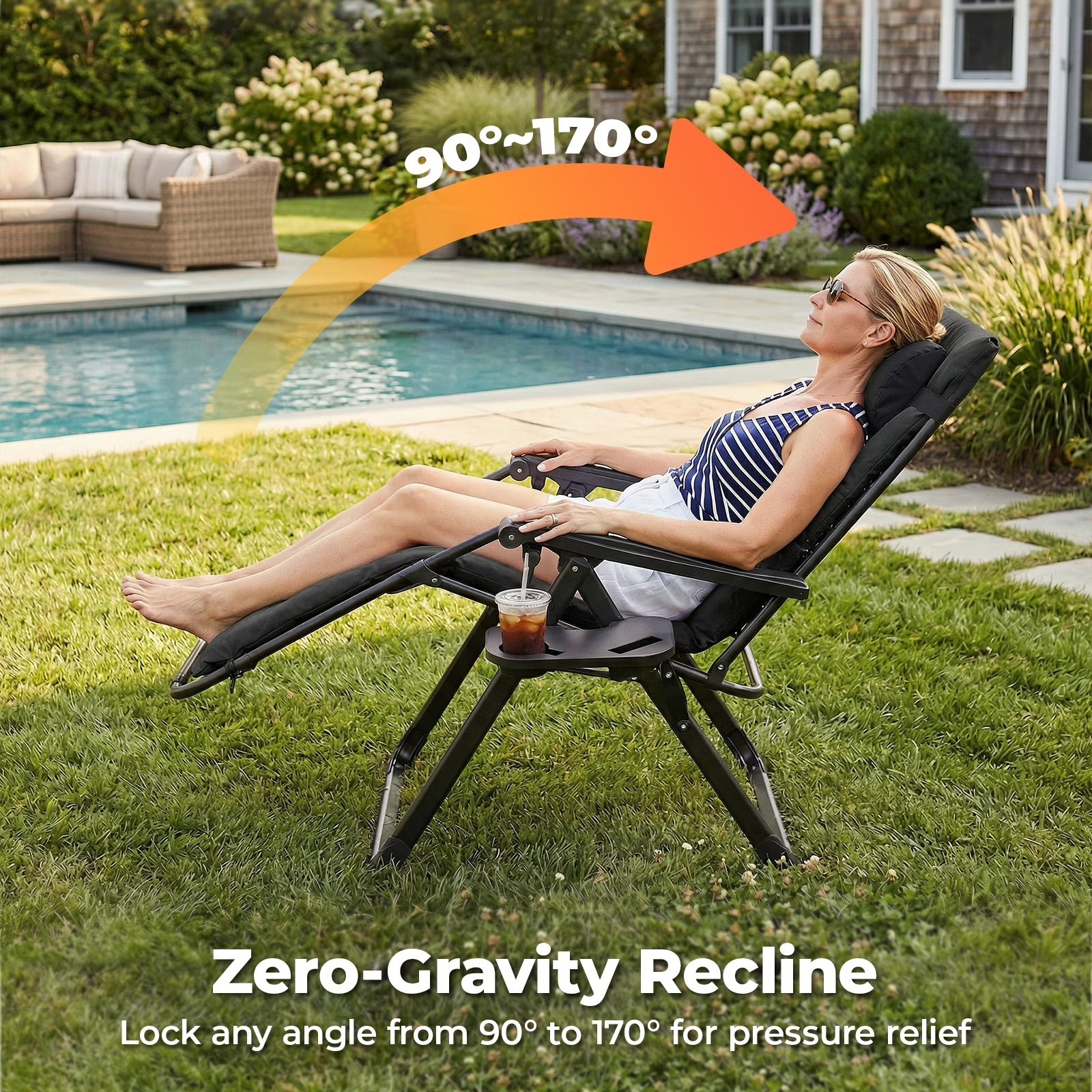 Alvantor Portable Zero Gravity Chair with Ergonomic Design and 440 lbs Capacity gallery