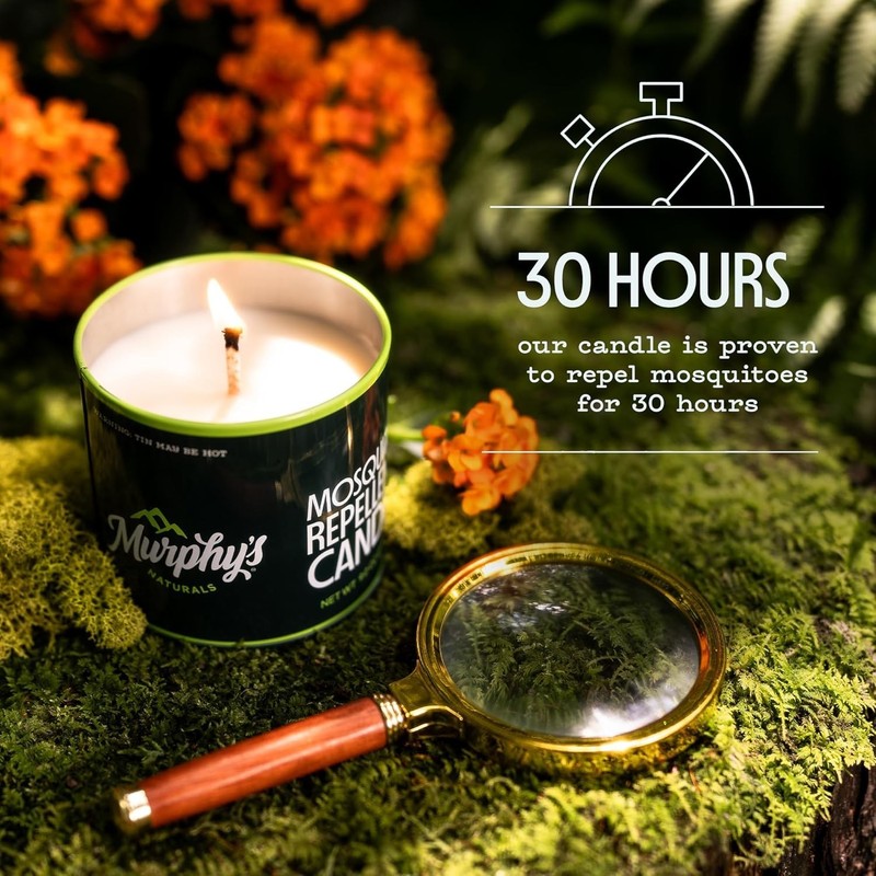 Mosquito Bug Repellent Candles for Outdoor Patio, Citronella & Essential Oils... gallery