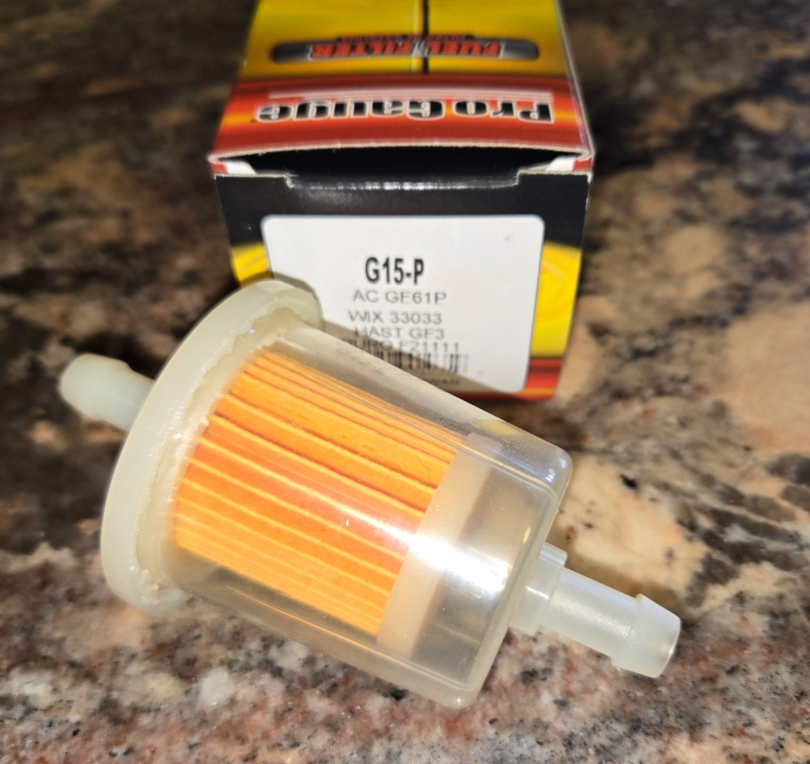 3/8" In-line Plastic Fuel Filter G15-P GF61P F21111 GF3 33033 FREE SHIPPING gallery