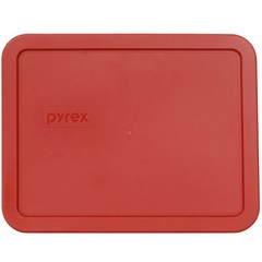 Pyrex 7211-PC Poppy Red Rectangle Plastic Storage Replacement Lid Cover