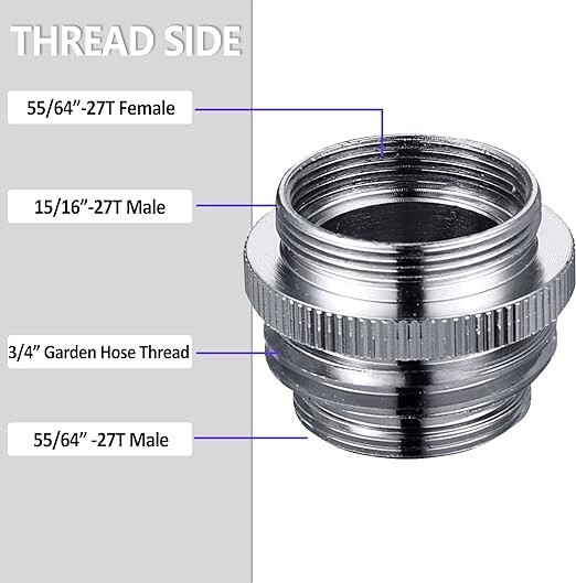 Multi-Thread Garden Hose Adapter, Kitchen Sink Faucet Adapter to Garden Hose gallery