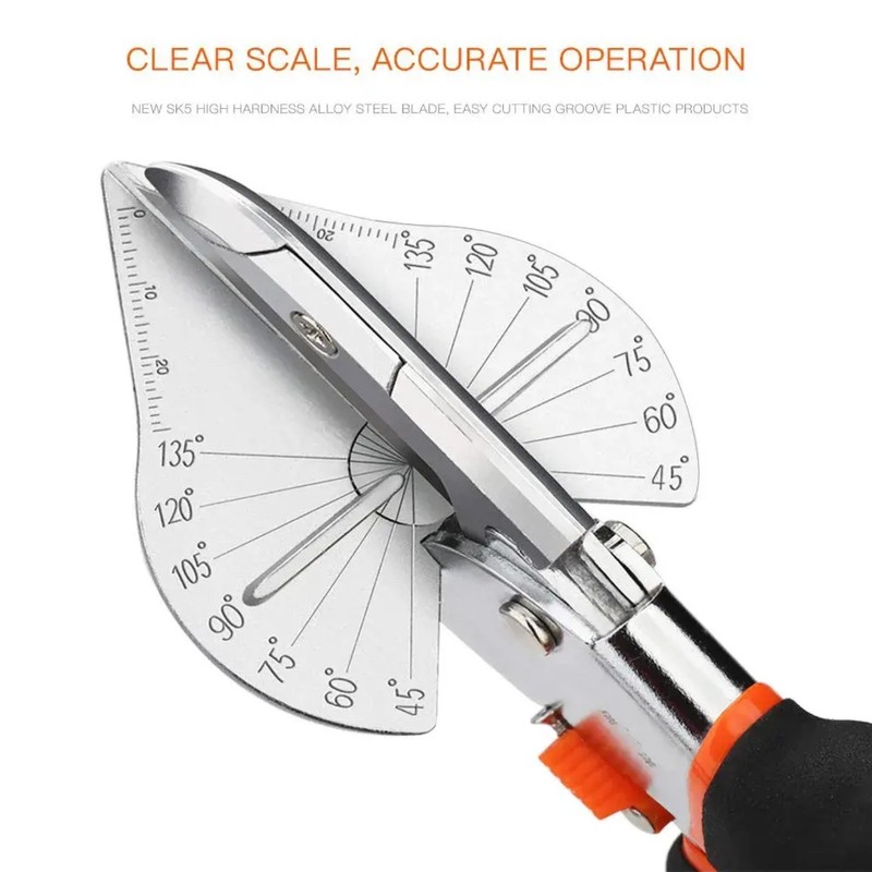 Multi Angle Miter Shear Cutter with 10 Blades, 45°-135° Trim Cutting Tool gallery