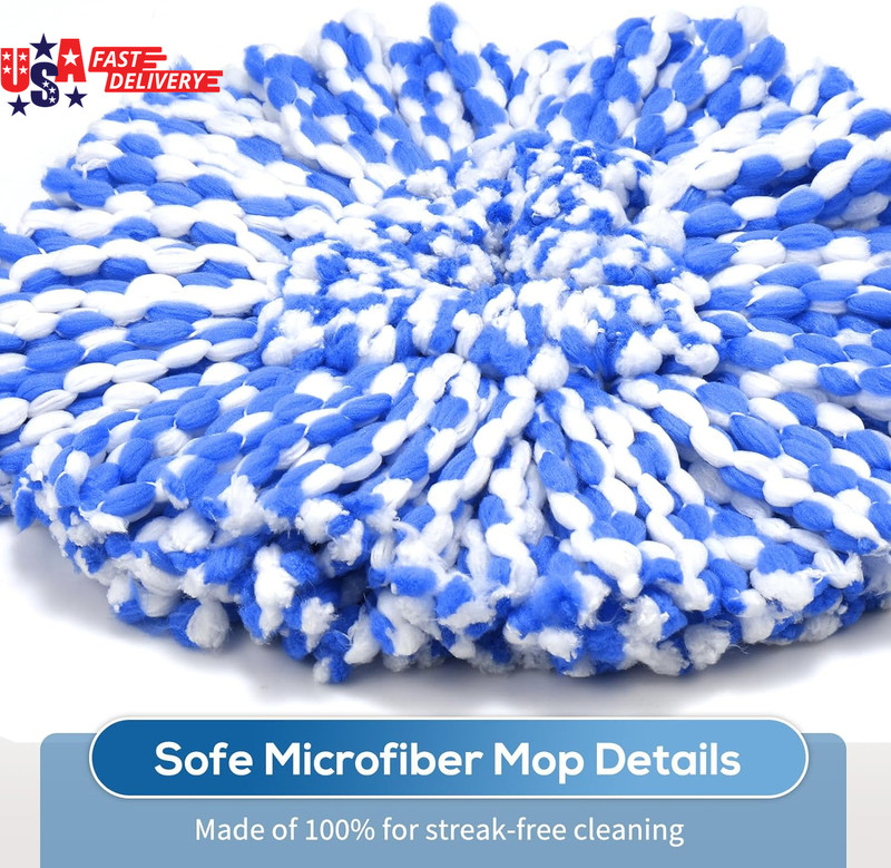 4 Pack Rinseclean Spin Mop Replacement Head Spin Mop Refills Compatible with O C gallery