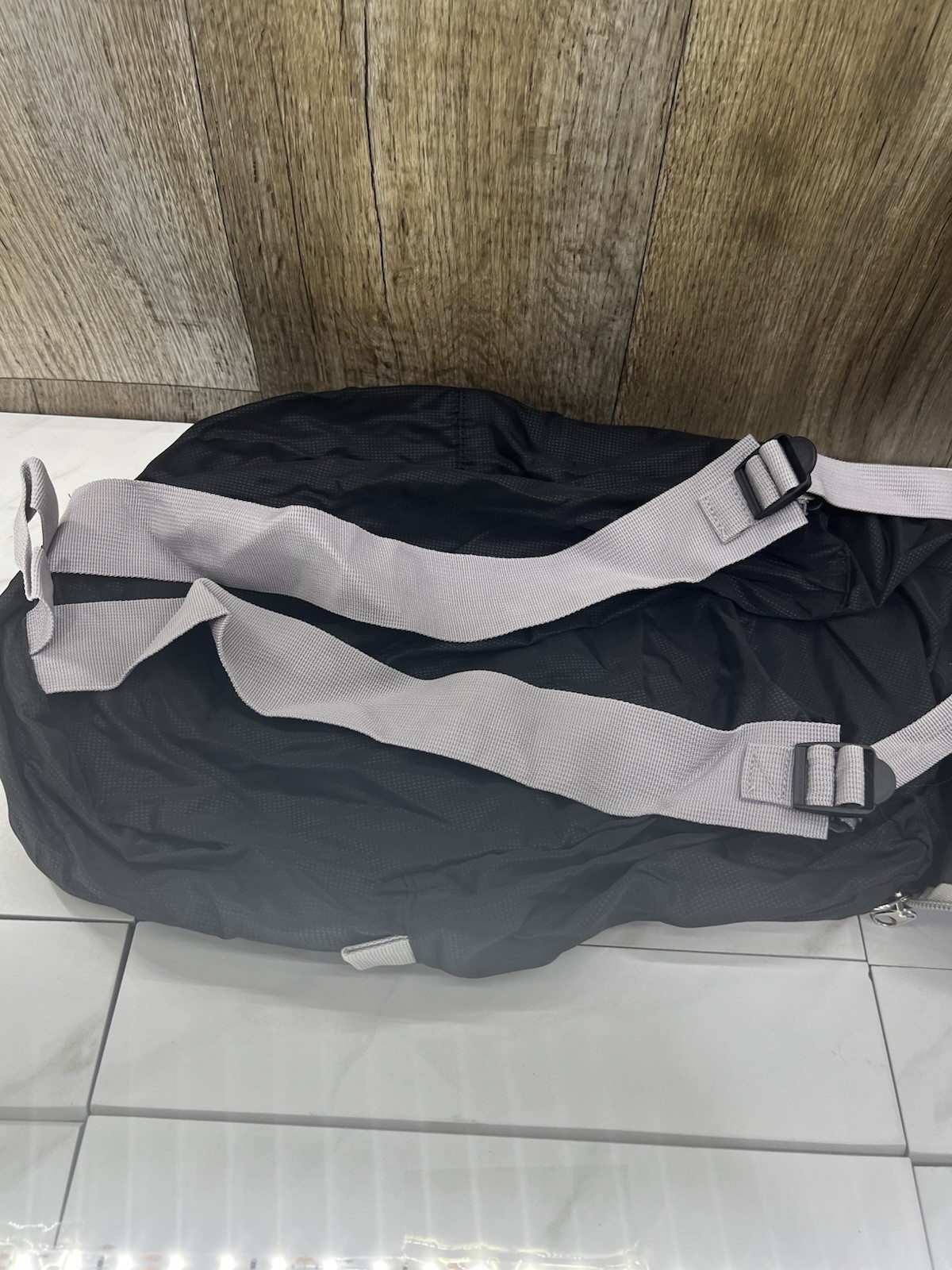 Backpack Packable Foldable Travel Bag Black Nylon MINT Extra Storage 4