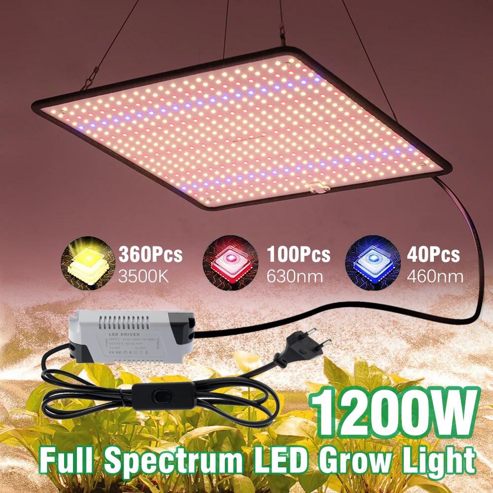 Grow Light 1200W Full Spectrum LED for Indoor Plant Growth 4x4 ft Coverage Area gallery
