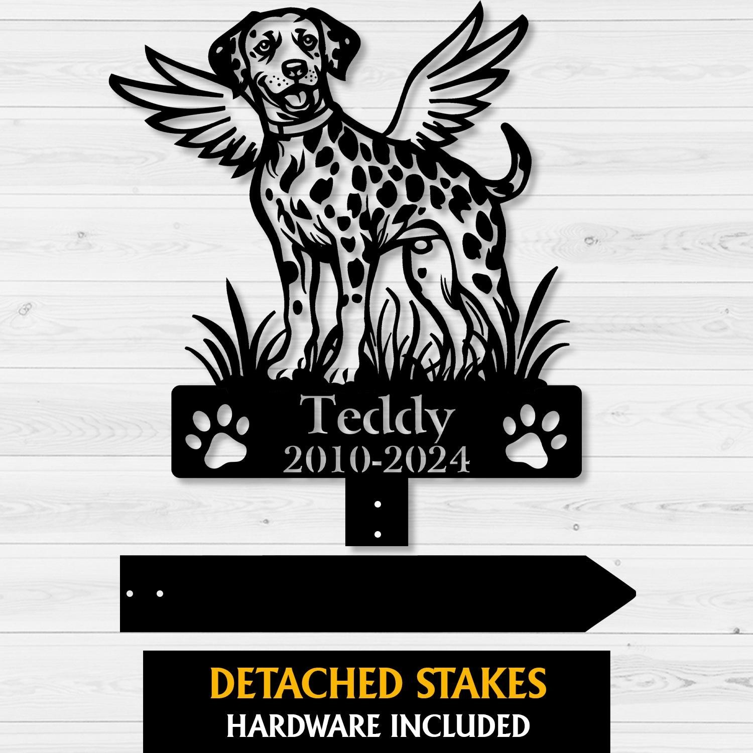 Personalized Angel Dog Memorial Stake, Pet Loss Garden Sign gallery