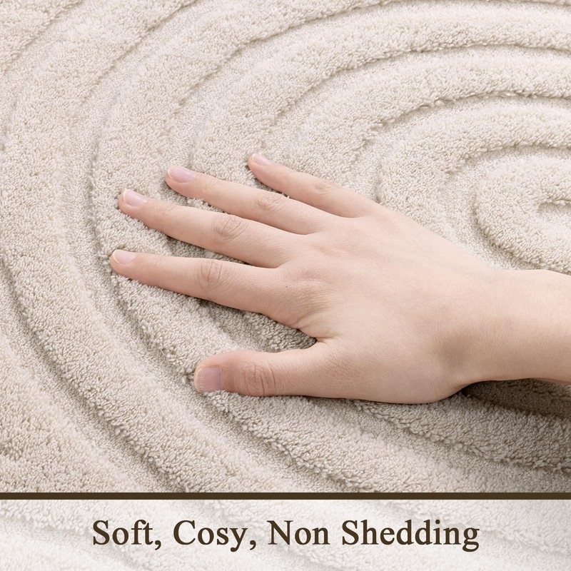 Soft Cozy Fluffy Arch Pattern High Low Pile Area Rugs 4'x6' Non Slip Washable... gallery