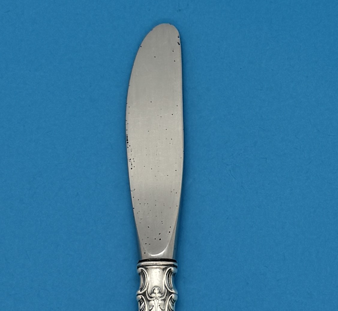 GORHAM ENGLISH GADROON 1939 STERLING SILVER NO MONO BUTTTER SPREADER 6.25" READ gallery