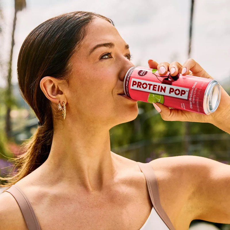 Protein Pop Cherry Lime Flavoured Water - 12 Fl Oz gallery
