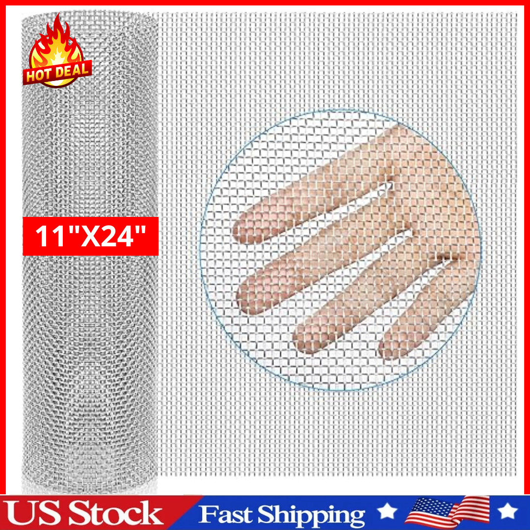 Stainless Steel Woven Wire Mesh Roll, Metal Mesh Sheet, Screen Window Mesh 8Mesh gallery