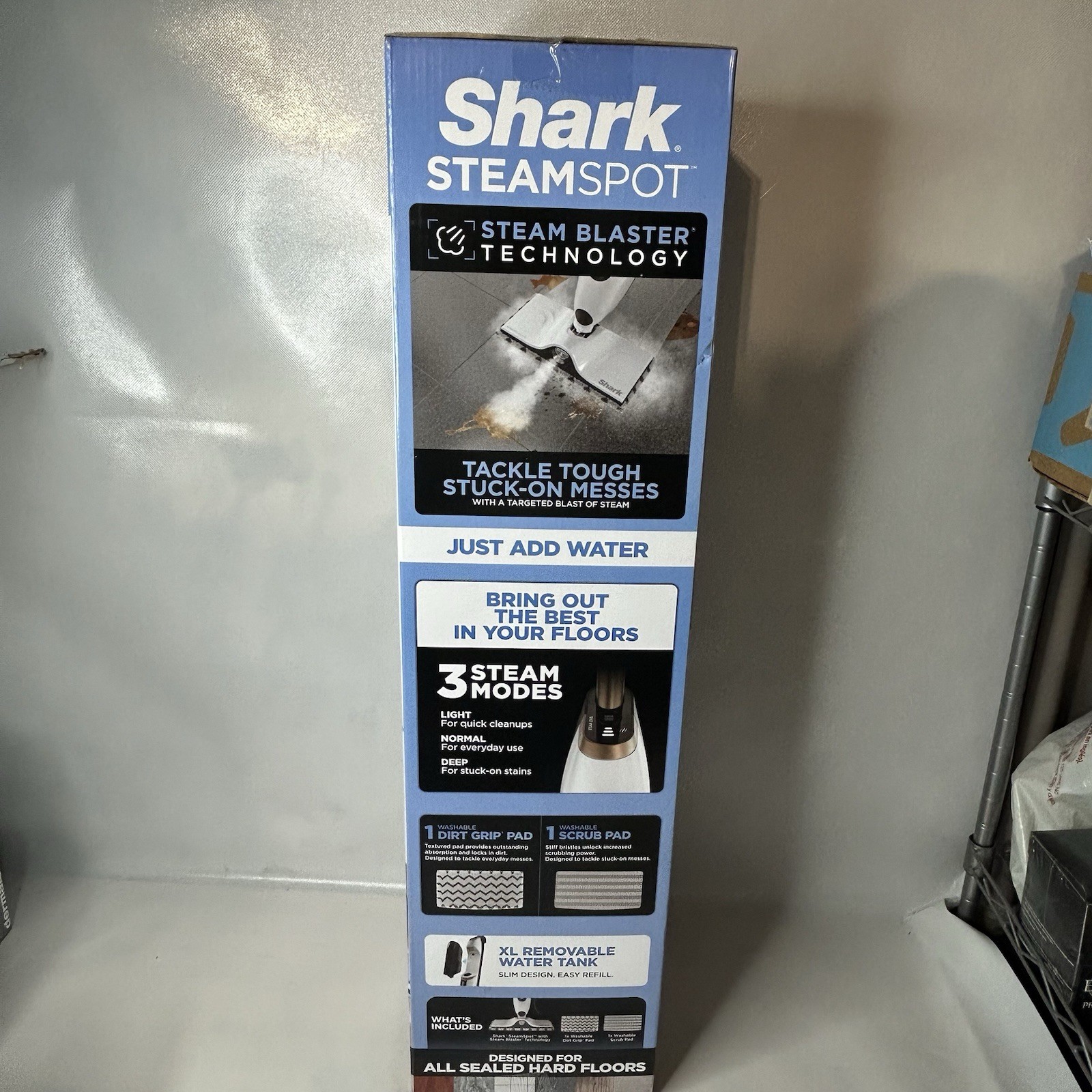 Shark SteamSpot Sanitize Steam Power Mop Steam Blaster Technology w/ 3 Pads NIB gallery