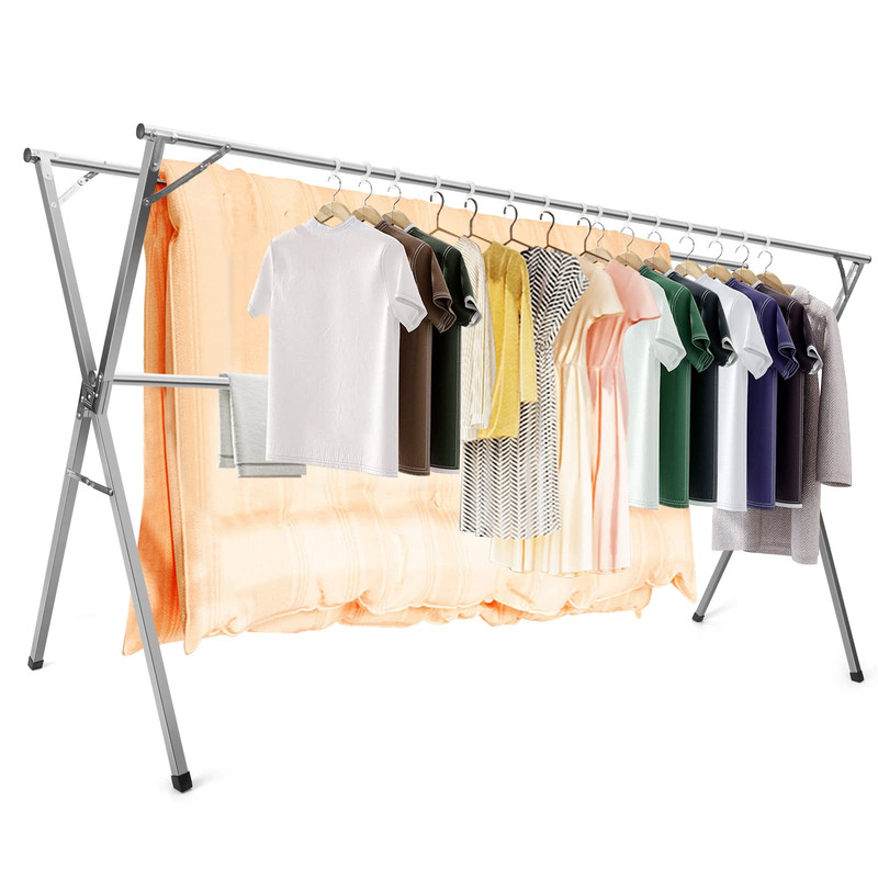 Aiode Clothes Racks For Hanging94.5 Inch For Stainless Steel Adjustable And gallery