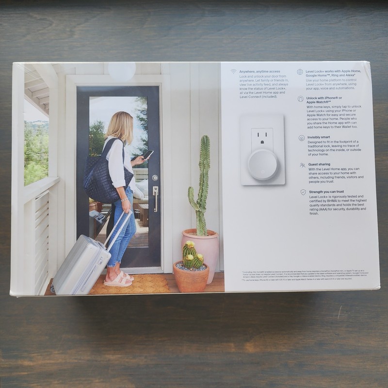 Level Lock+ Connect WiFi Deadbolt Smart Lock Satin Nickel B2 Apple Home Key gallery