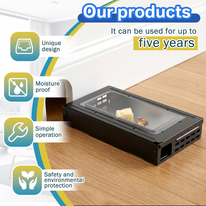 Mysora 4 Packs Mouse Traps Multi Catch Rat Clear Top Mice Trap Rodent Humaniz... gallery