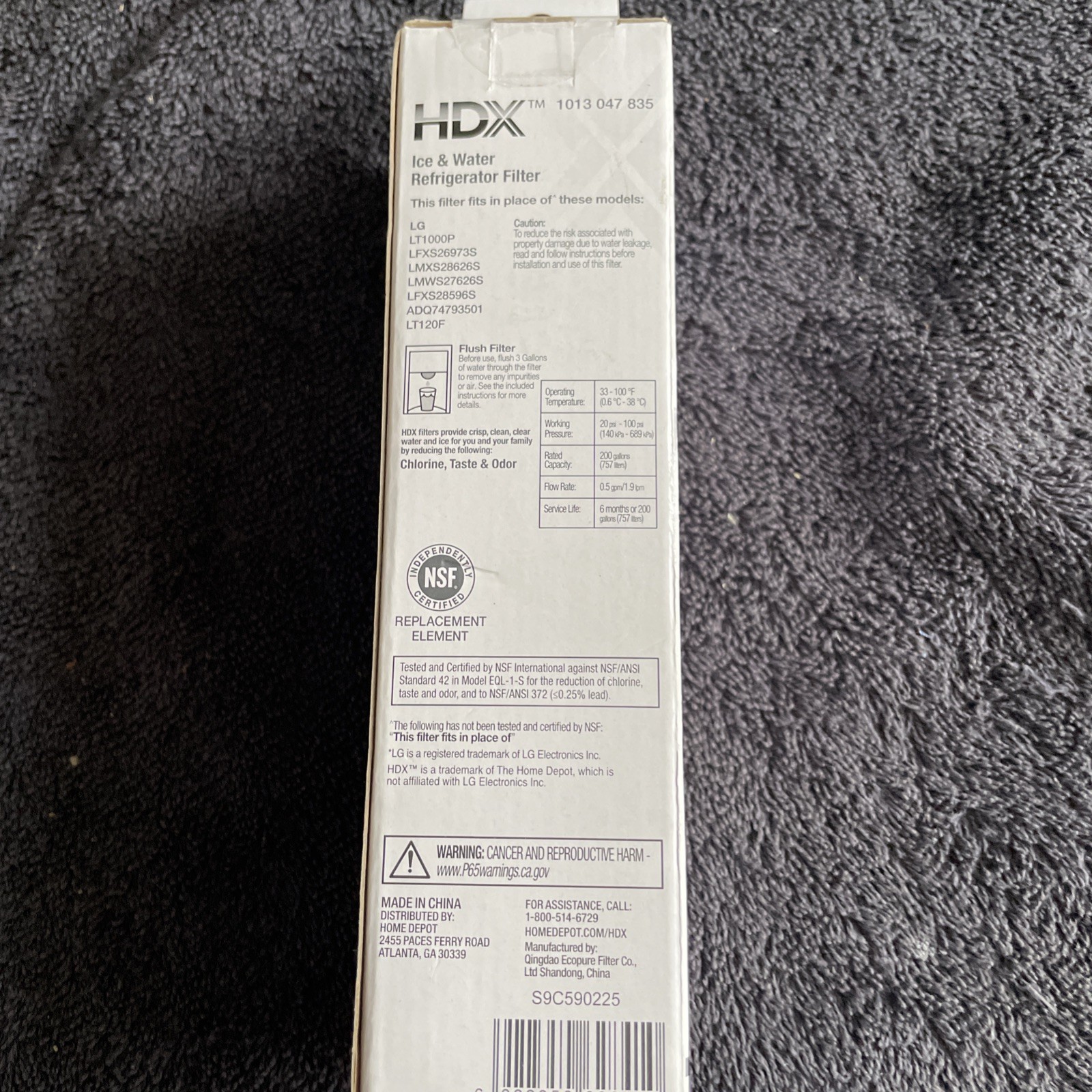 HDX EQL-1-S Standard Refrigerator Water Filter Replacement For LG LT1000P gallery