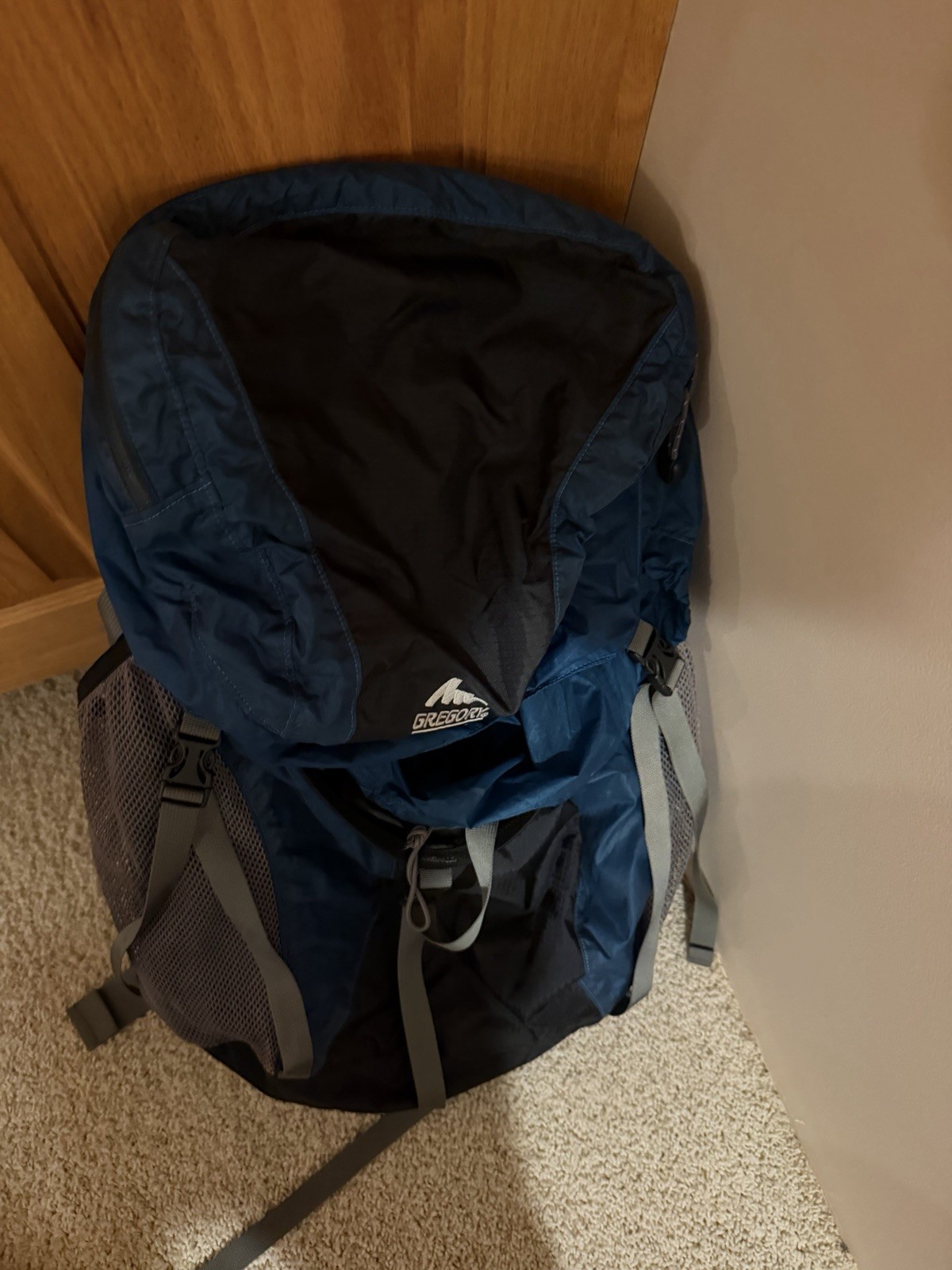 Gregory G-Pack Blue Black Internal Frame Technical Hiking Backpack Lightweight 5