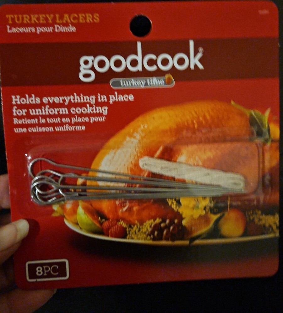 (5) Good Cook Turkey Time Turkey Lacers with String 8 Pieces Each 4 THANKSGIVING gallery
