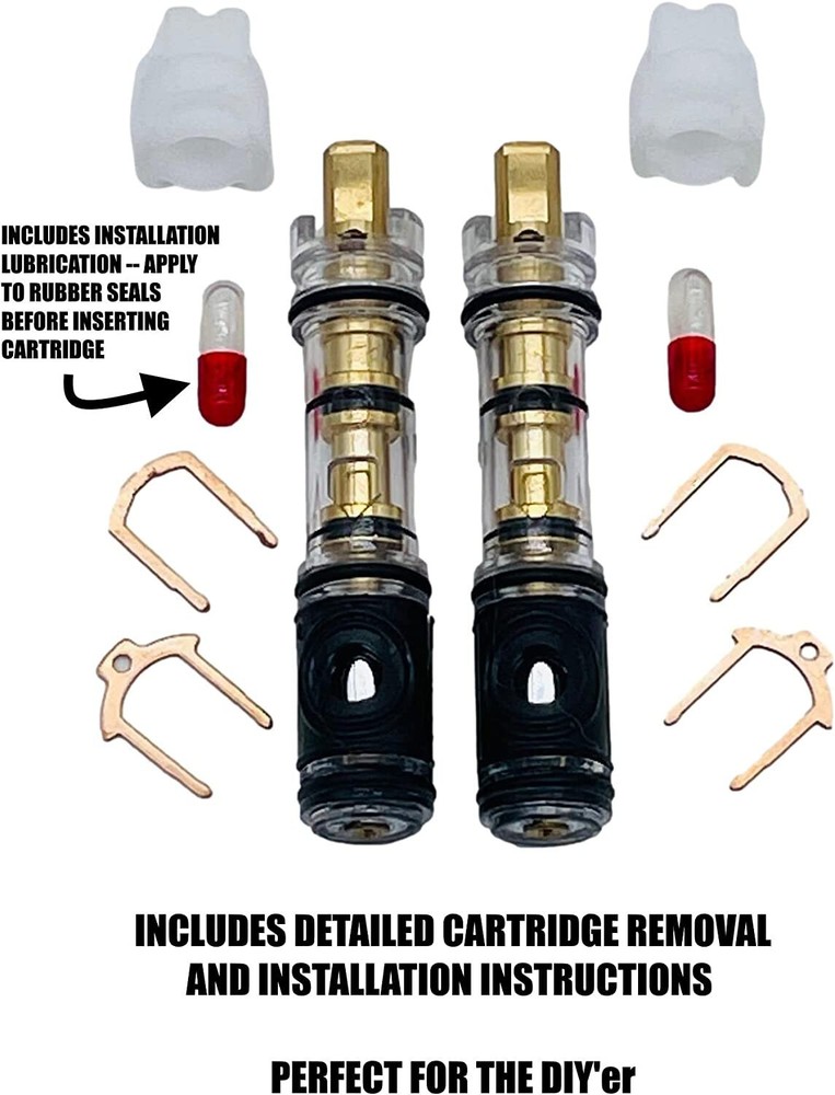 (2) Replacement Cartridge Stem Kits for MOEN 1225 / 1225B - Fits Moentrol w/Lube