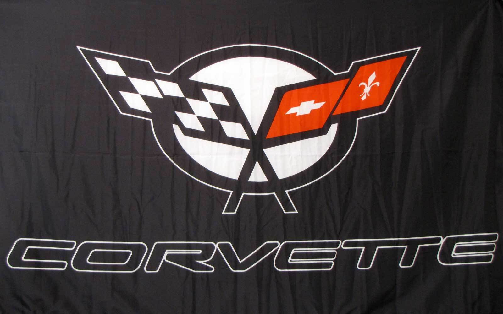 CORVETTE BLACK 3X5 POLY FLAG gallery