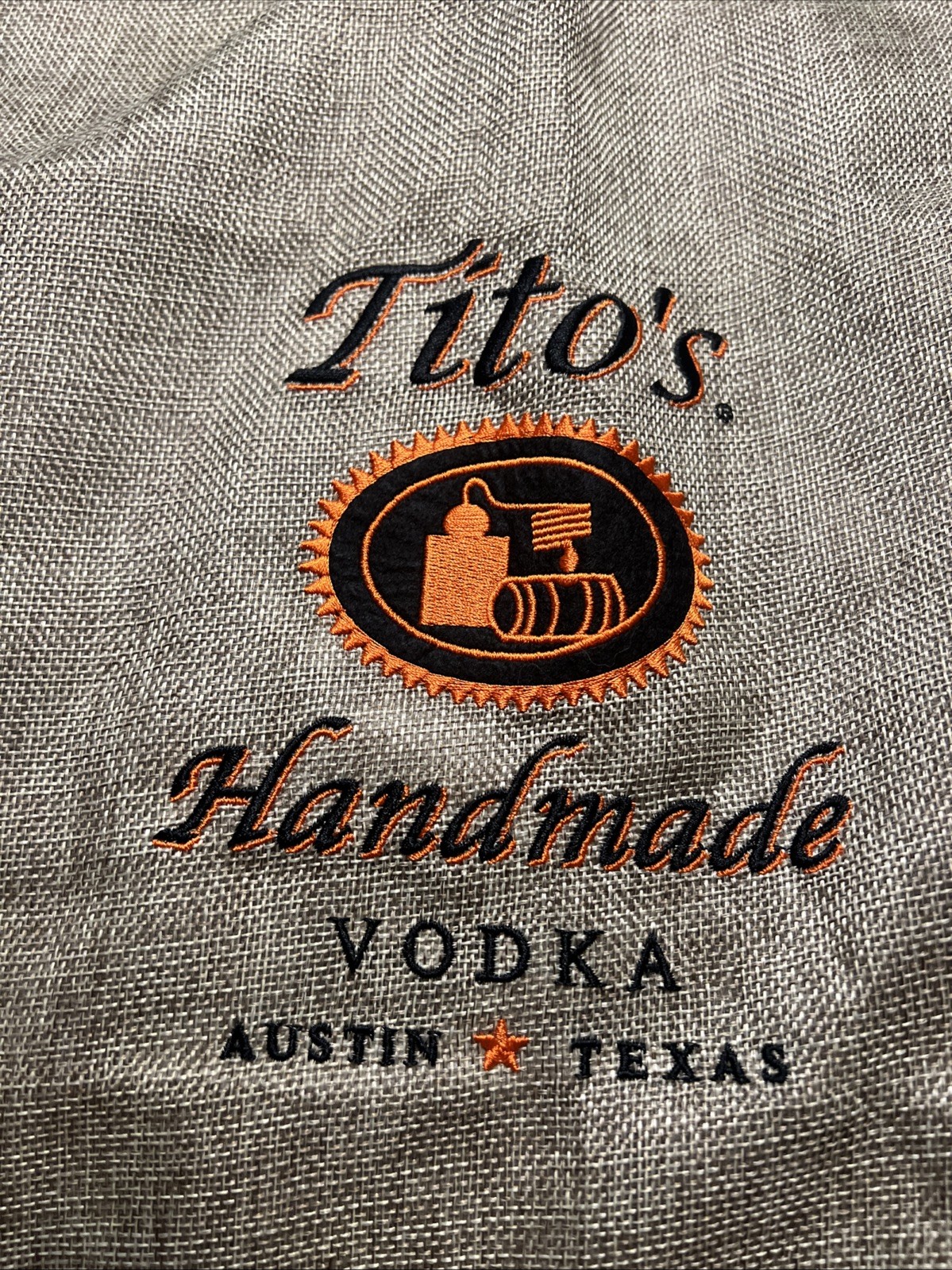 Tito's Handmade Vodka Canvas Drawstring Backpack Bag 2